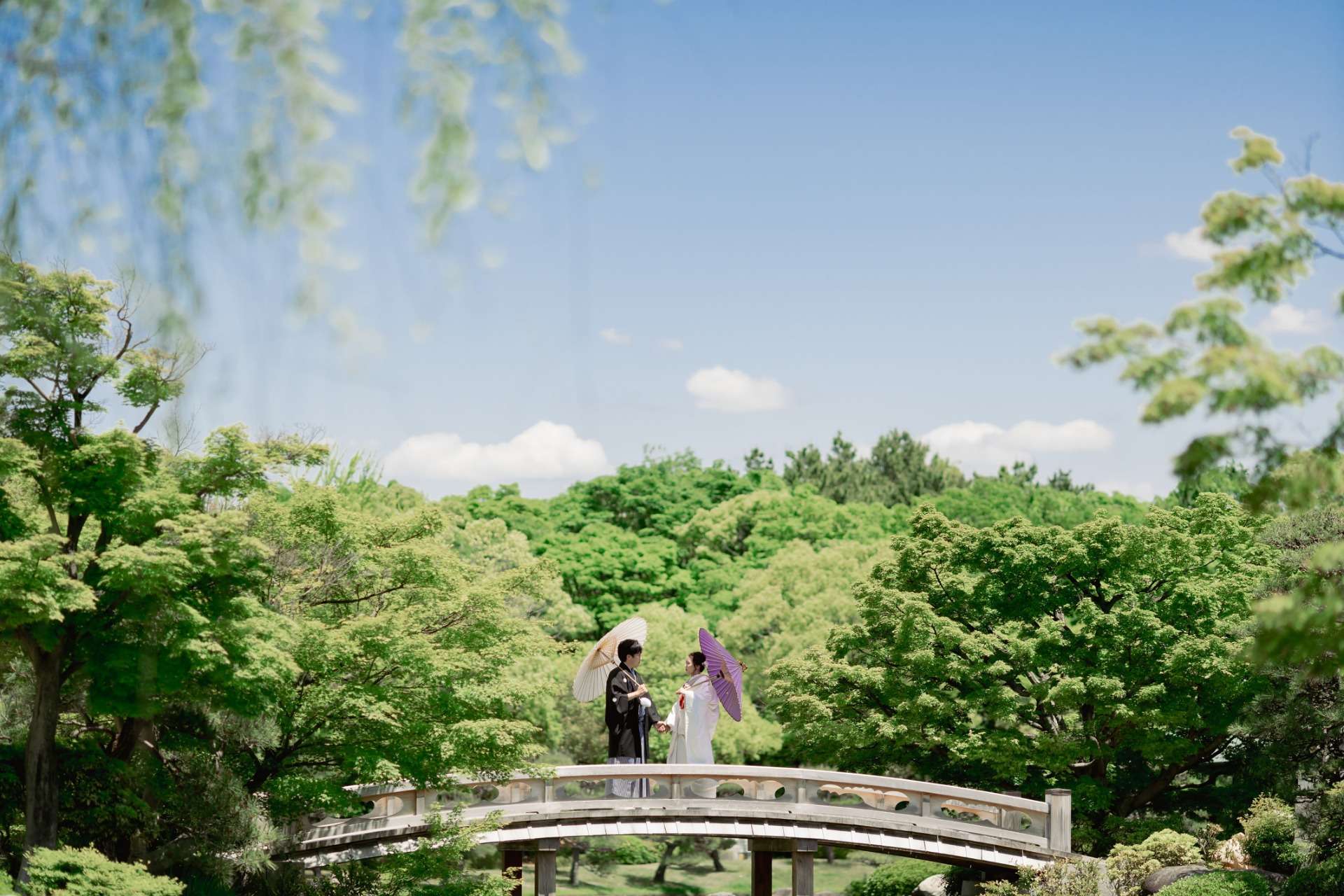 【新緑時は透明感ある仕上がりに】大阪で前撮りをするならtakane weddingで！